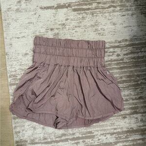 Free People High Waist Purple Shorts Relaxed Fit